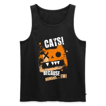 cat_cats_pussycat_pet - Men's Premium Organic Tank Top - black - Front - AI Model Male 178 light (178cm)