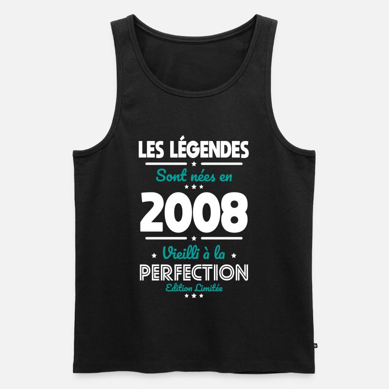 2008 – Legends – Perfekt gereift - Männer Premium Bio Tank Top - Schwarz