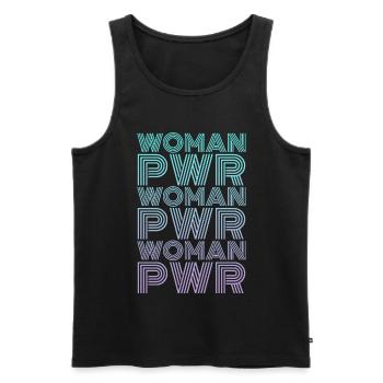 Woman Power Women's Rights - Men's Premium Organic Tank Top - black - Front - Michal (187cm)