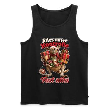 Alles unter Kontrolle, Fast alles - Männer Premium Bio Tank Top - Schwarz - Vorne - Michal (187cm)