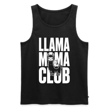 Club Lama Mama avec bébé lama - Débardeur bio Premium Homme - noir - Devant - Michal (187cm)