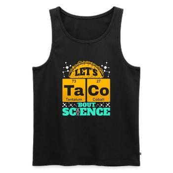 Disons drôle Taco Bout Science Chimie Humour - Débardeur bio Premium Homme - noir - Devant - Michal (187cm)