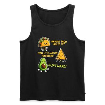 Lustiger Spruch Taco Nacho Avocado Humor Witzig - Männer Premium Bio Tank Top - Schwarz - Vorne - Michal (187cm)
