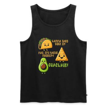 Lustiger Spruch Taco Nacho Avocado Humor Witzig - Männer Premium Bio Tank Top - Schwarz - Vorne - Michal (187cm)