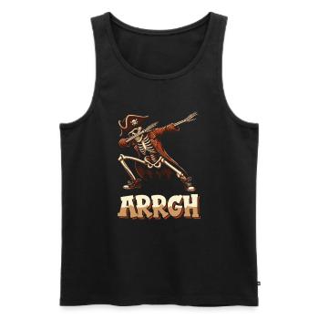 Halloween Pirate Dire Tenue Costume Arrgh - Débardeur bio Premium Homme - noir - Devant - Michal (187cm)