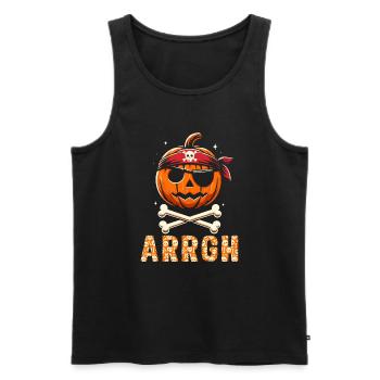 Halloween Pirate Dire Tenue Costume Arrgh - Débardeur bio Premium Homme - noir - Devant - Michal (187cm)