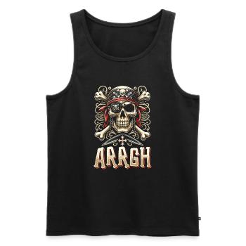Halloween Pirate Dire Tenue Costume Arrgh - Débardeur bio Premium Homme - noir - Devant - Michal (187cm)