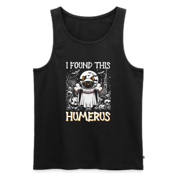 Halloween Cat Ghost Humor Saying Funny - Men's Premium Organic Tank Top - black - Front - Michal (187cm)