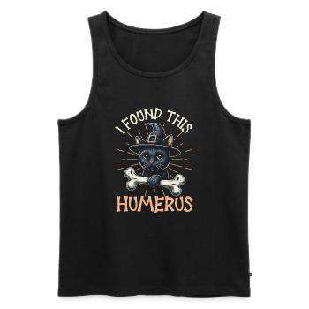 Halloween Cat Witch Humor Saying Funny - Men's Premium Organic Tank Top - black - Front - Michal (187cm)