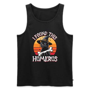 Halloween Cat Witch Humor Saying Funny - Men's Premium Organic Tank Top - black - Front - Michal (187cm)