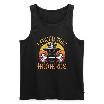 Halloween Cat Witch Humor Saying Funny - Men's Premium Organic Tank Top - black - Front - Michal (187cm)