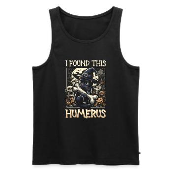 Halloween Cat Witch Humor Saying Funny - Men's Premium Organic Tank Top - black - Front - Michal (187cm)