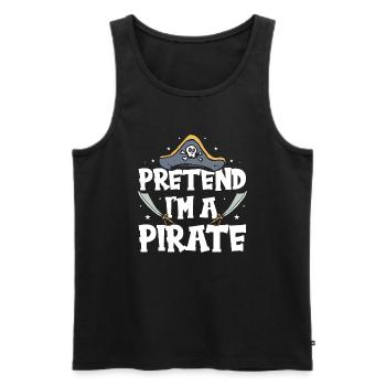 Halloween Pirate Dire Tenue Costume Drôle - Débardeur bio Premium Homme - noir - Devant - Michal (187cm)