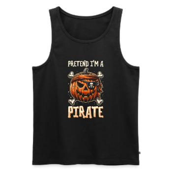 Halloween Pirate Saying Outfit Costume Cool - Men's Premium Organic Tank Top - black - Front - Michal (187cm)