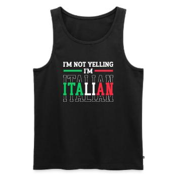 Italiener Italien Lustiger Spruch Geschenkidee - Männer Premium Bio Tank Top - Schwarz - Vorne - Michal (187cm)