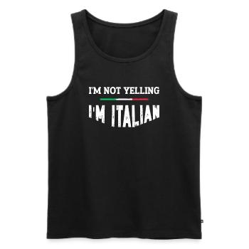 Italian Italian Italy Gift Idea - Men's Premium Organic Tank Top - black - Front - Michal (187cm)
