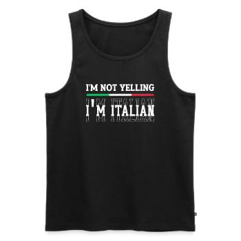 Italian Italian Italy Gift Idea - Men's Premium Organic Tank Top - black - Front - Michal (187cm)