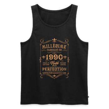 Vintage-Geburtstagsgeschenk aus dem Jahr 1990 - Männer Premium Bio Tank Top - Schwarz - Vorne - Michal (187cm)