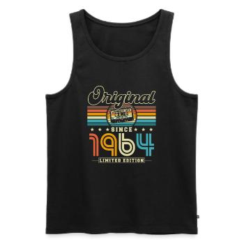 1964 Jahrgang Vintage Retro Geburtstag Geschenk - Männer Premium Bio Tank Top - Schwarz - Vorne - Michal (187cm)