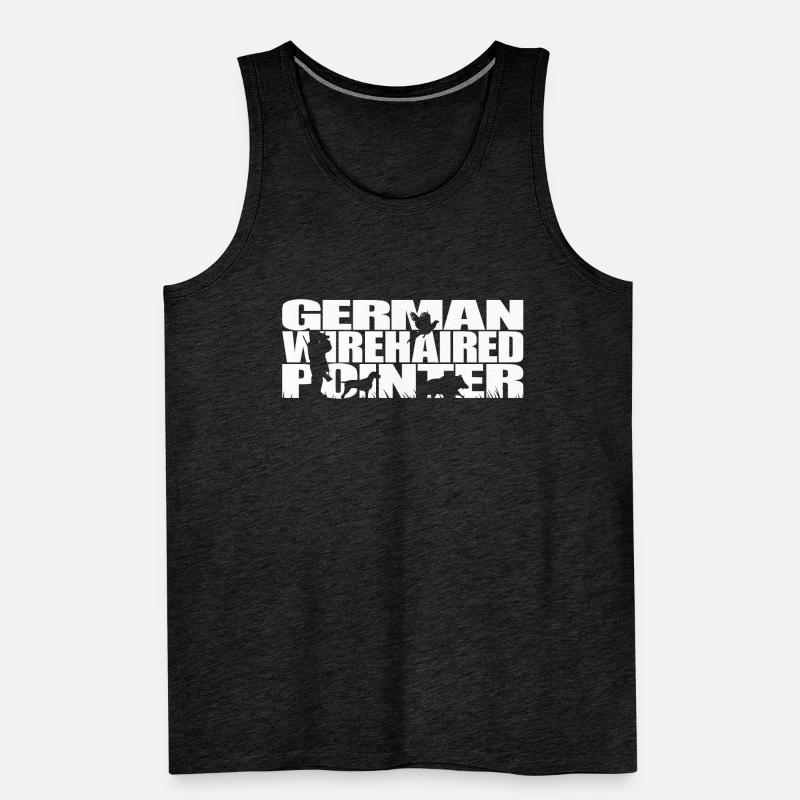 GERMAN WIREHAIRED POINTER Jagdhunde Jagd Wilsigns Männer Premium Bio Tank Top