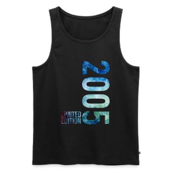 18. Geburtstag Junge Mädchen 18 Jahre 2005 - Männer Premium Bio Tank Top - Schwarz - Vorne - Michal (187cm)