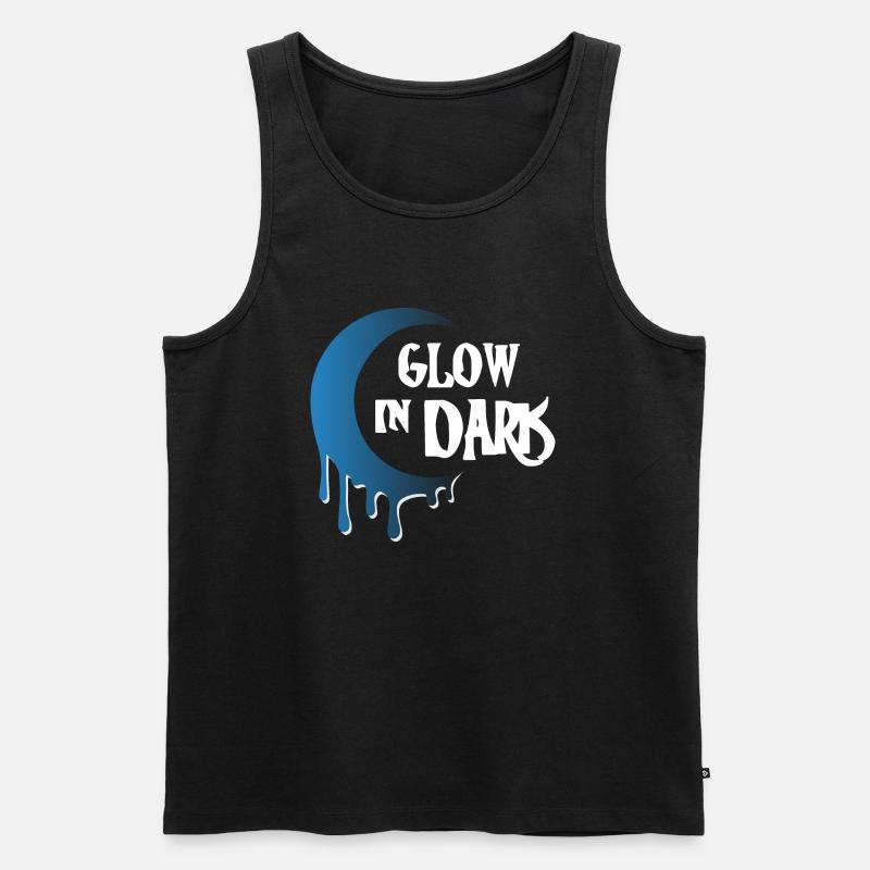 Glow in Dark - Männer Premium Bio Tank Top - Schwarz