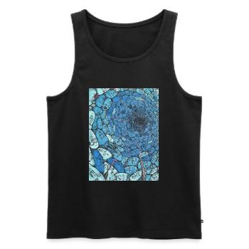 tunnel _heads - Männer Premium Bio Tank Top - Schwarz - Vorne - AI Model Male 178 light (178cm)