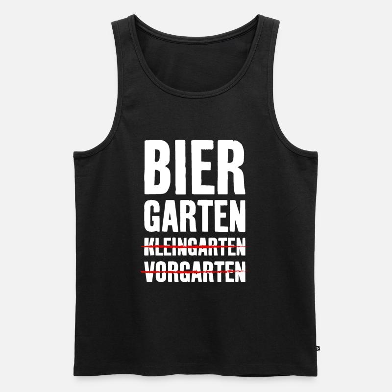 BIERGARTEN KLEINGARTEN GARTEN BIER - Männer Premium Bio Tank Top - Schwarz