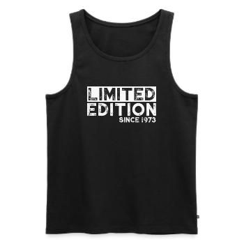 Limited edition since 1973 - Men's Premium Organic Tank Top - black - Front - Michal (187cm)