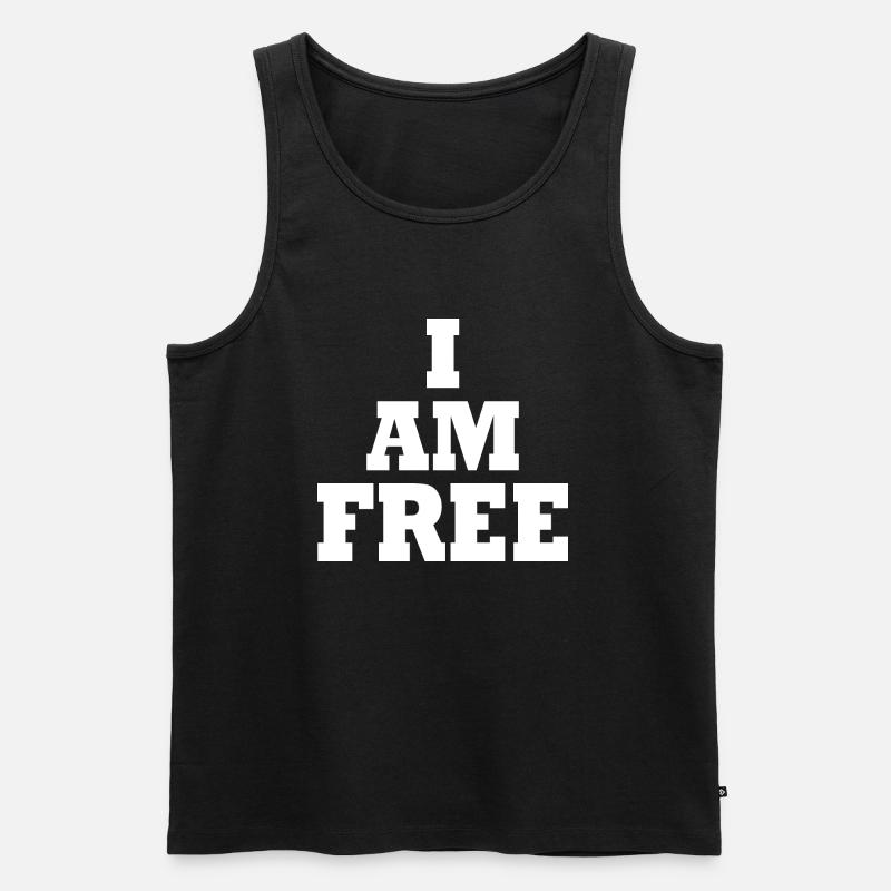 I am free - Männer Premium Bio Tank Top - Schwarz