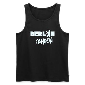 Berlin Pankow lettering Grafitti souvenir district - Men's Premium Organic Tank Top - black - Front - Michal (187cm)
