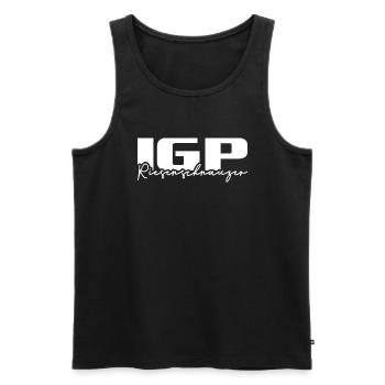 IGP RIESENSCHNAUZER Wilsign's dog sport - Men's Premium Organic Tank Top - black - Front - Michal (187cm)