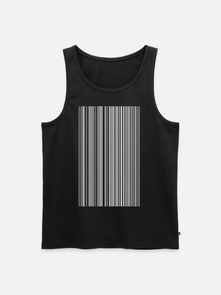 Umano Linien 04 - Männer Premium Bio Tank Top - Schwarz
