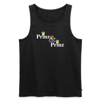 Prince & Prince 2 - Men's Premium Organic Tank Top - black - Front - AI Model Male 178 light (178cm)