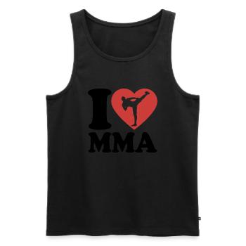 J’aime MMA - Coeur - Hobby - Débardeur bio Premium Homme - noir - Devant - Michal (187cm)