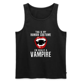 Vampir Halloween - Männer Premium Bio Tank Top - Schwarz - Vorne - AI Model Male 178 light (178cm)