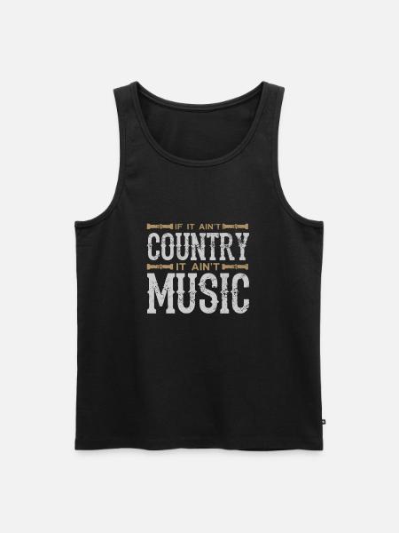 Country Musik - Männer Premium Bio Tank Top - Schwarz