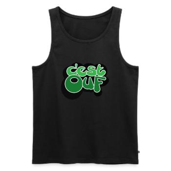 IT'S GREEN - Men's Premium Organic Tank Top - black - Front - AI Model Male 178 light (178cm)