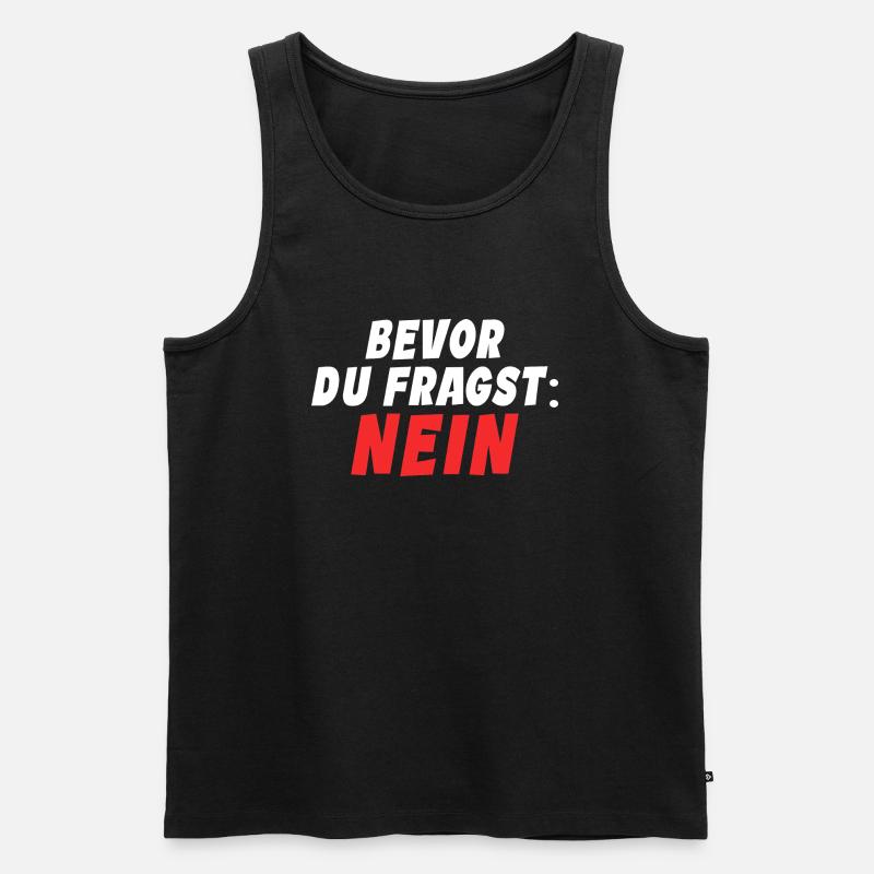 Klarer Durchblick - Männer Premium Bio Tank Top - Schwarz