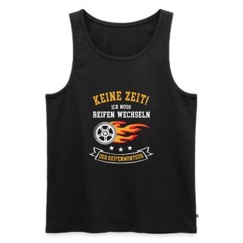 Reifenhändler Reifenmonteur Geschenk Auto KFZ - Männer Premium Bio Tank Top - Schwarz - Vorne - Michal (187cm)