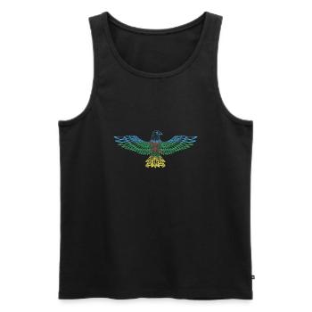 Amazigh Imazighen Flagge Adler Nordafrika Geschenk - Männer Premium Bio Tank Top - Schwarz - Vorne - AI Model Male 178 light (178cm)
