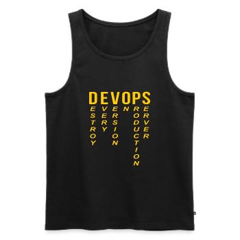Devops Definition Technischer Computer - Männer Premium Bio Tank Top - Schwarz - Vorne - AI Model Male 178 light (178cm)