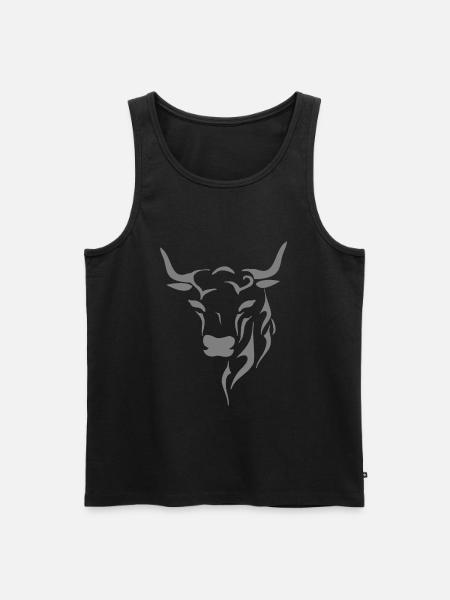 Bull's head - Men's Premium Organic Tank Top - black