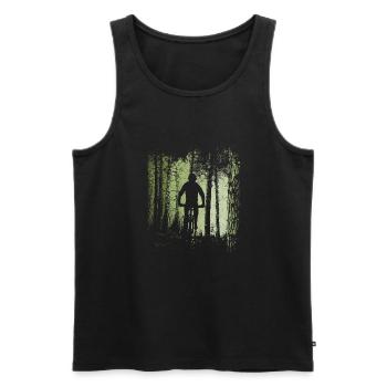 Fahrrad Waldweg-Radler Offroad Downhill MTB - Männer Premium Bio Tank Top - Schwarz - Vorne - Michal (187cm)