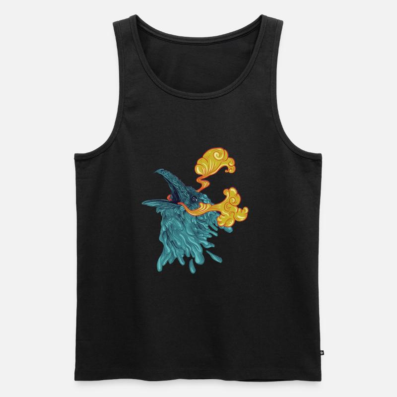 Rabenwasser - Männer Premium Bio Tank Top - Schwarz