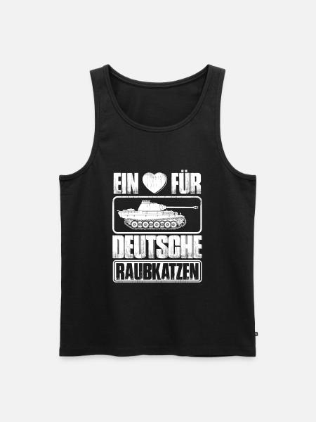 Panzer - Deutsche Raubkatzen - Panzerfahrer - Männer Premium Bio Tank Top - Schwarz