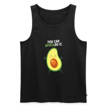 You Can AvocaDo It! - Männer Premium Bio Tank Top - Schwarz - Vorne - AI Model Male 178 light (178cm)