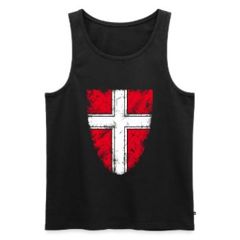 Wien - Männer Premium Bio Tank Top - Schwarz - Vorne - AI Model Male 178 light (178cm)