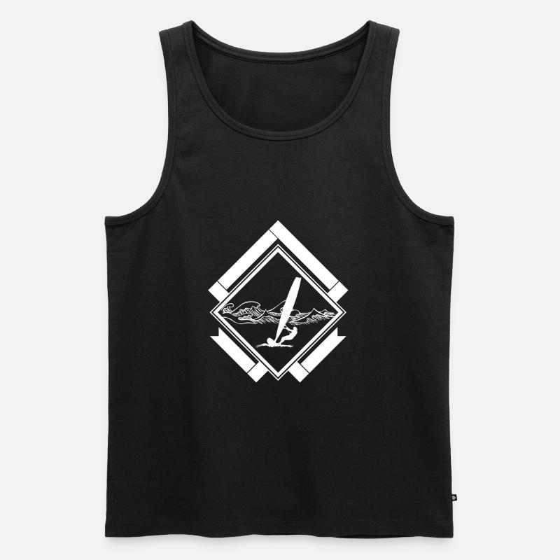 Windsurfers - Men's Premium Organic Tank Top - black