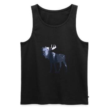 Élan - Débardeur bio Premium Homme - noir - Devant - Michal (187cm)